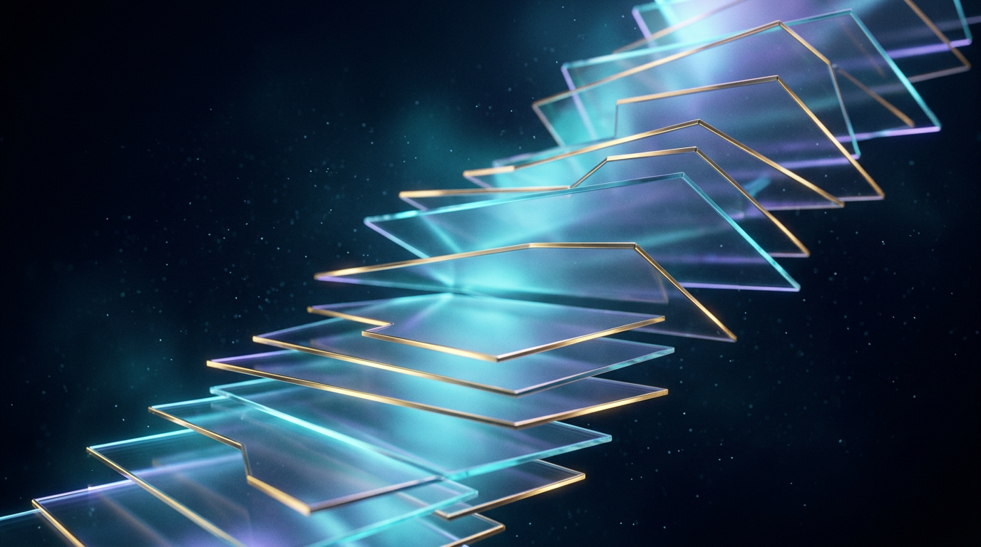 Abstract layered planes representing finance and growth