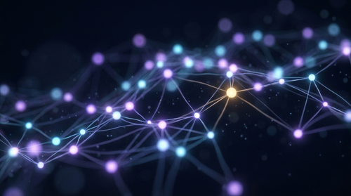 Abstract constellation network representing people and workforce