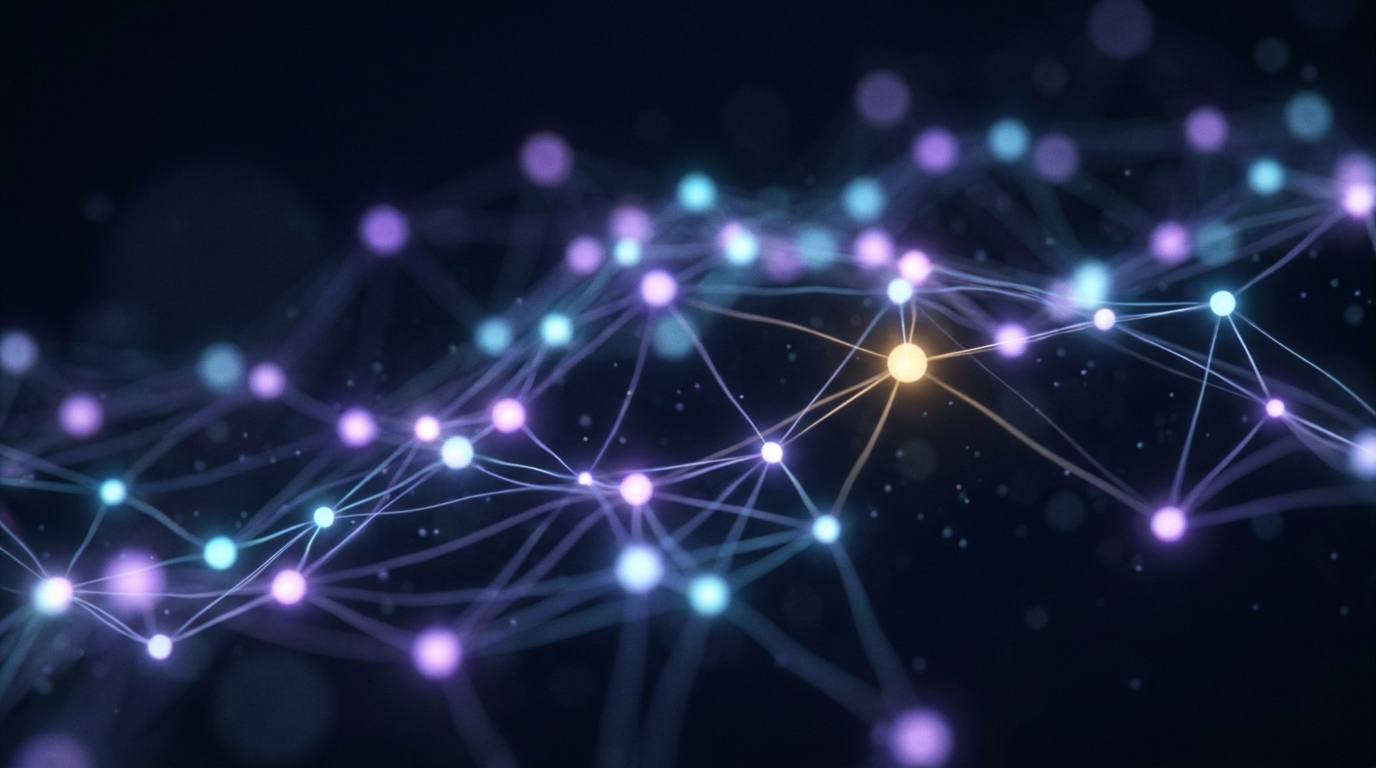 Abstract constellation network representing people and workforce
